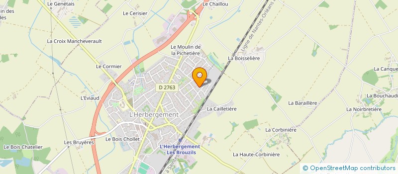 localisation de l'entreprise MONSIEUR REGIS BAUDRY  L'HERBERGEMENT