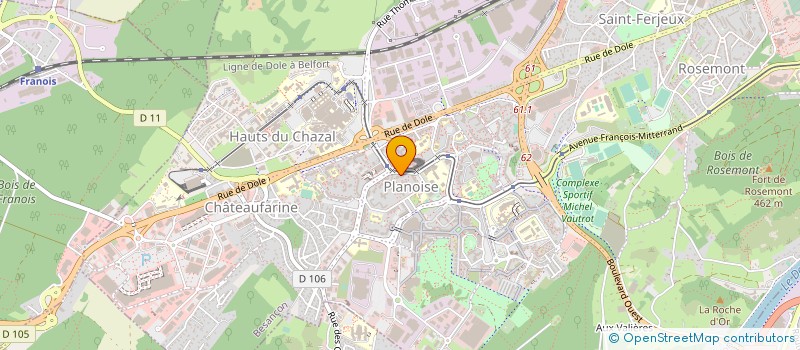 localisation de l'entreprise MONSIEUR REGIS BAULARD à BESANCON