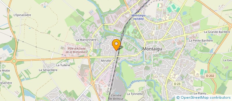 localisation de l'entreprise MONSIEUR REGIS BERTAUD à MONTAIGU-VENDEE