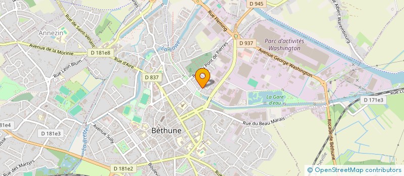 localisation de l'entreprise MONSIEUR REGIS BEUDIN à BETHUNE