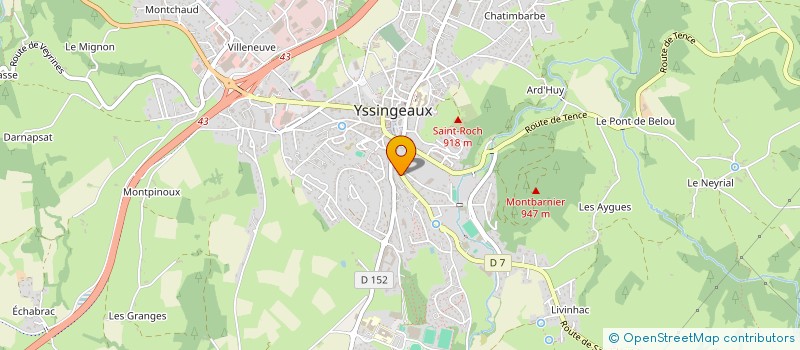 localisation de l'entreprise MONSIEUR REGIS CELLE  YSSINGEAUX