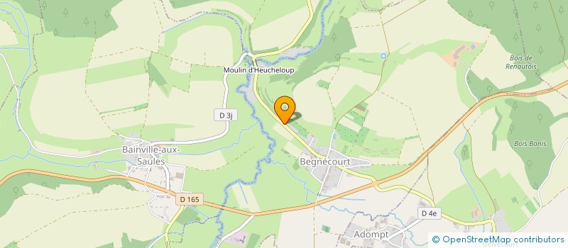 localisation de l'entreprise MONSIEUR REGIS CLAUDE  BEGNECOURT