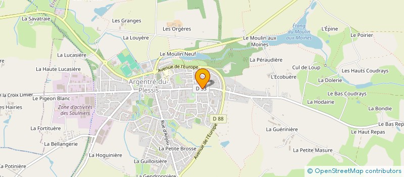 localisation de l'entreprise MONSIEUR REGIS CORNEE  ARGENTRE-DU-PLESSIS