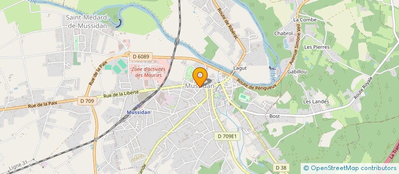 localisation de l'entreprise MONSIEUR REGIS COUSSIN  MUSSIDAN