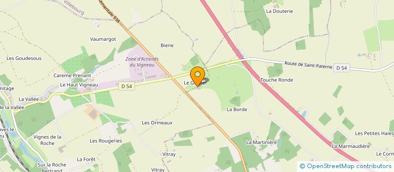 localisation de l'entreprise MONSIEUR REGIS DE MIEULLE  SAINT-PATERNE-RACAN