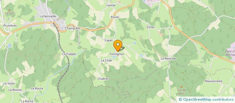 localisation de l'entreprise MONSIEUR REGIS DECITRE à SAINT-ROMAIN-LACHALM