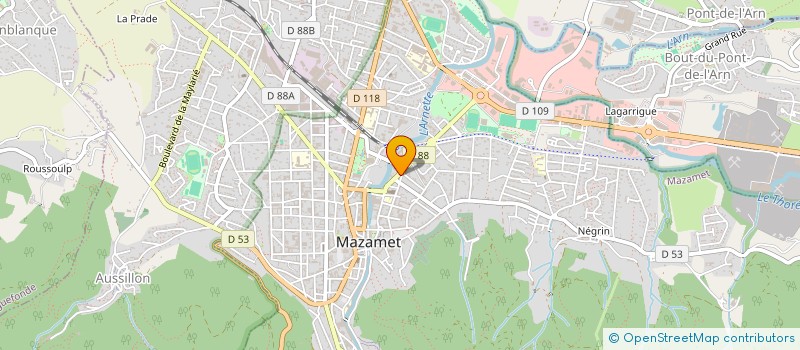 localisation de l'entreprise MONSIEUR REGIS DELMAS  MAZAMET