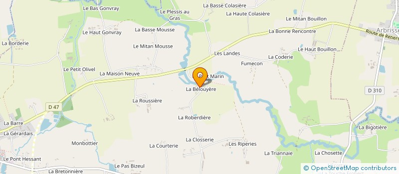 localisation de l'entreprise MONSIEUR REGIS DESPRES  RETIERS