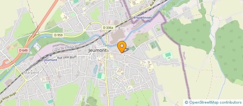 localisation de l'entreprise MONSIEUR REGIS DUPONT  JEUMONT