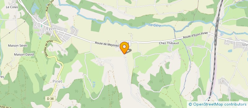 localisation de l'entreprise MONSIEUR REGIS DUPUIS  EYZIN-PINET