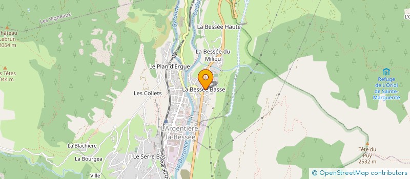 localisation de l'entreprise MONSIEUR REGIS GASQUET  L'ARGENTIERE-LA-BESSEE