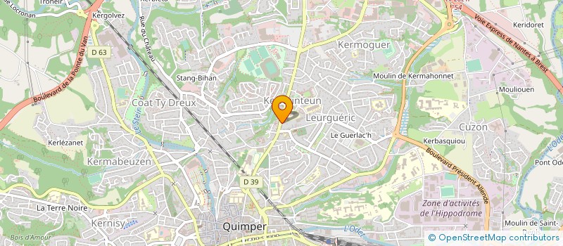localisation de l'entreprise MONSIEUR REGIS GOUAZOU à QUIMPER