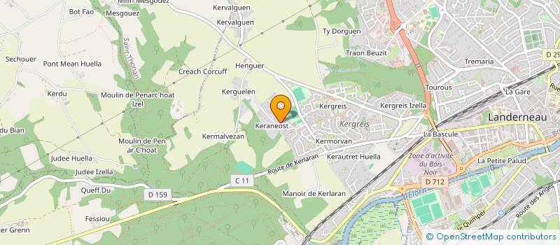 localisation de l'entreprise MONSIEUR REGIS GRALL à LANDERNEAU