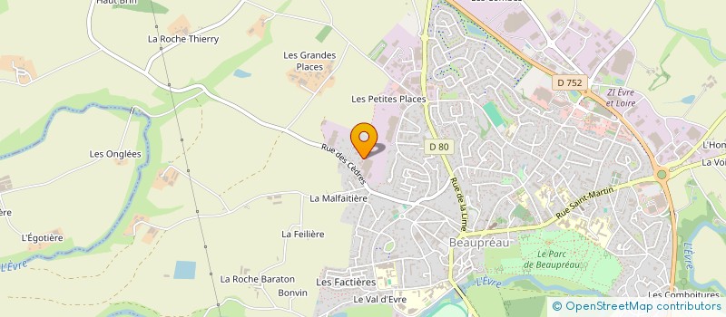 localisation de l'entreprise MONSIEUR REGIS GUERY  BEAUPREAU-EN-MAUGES