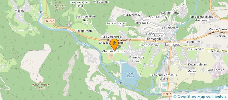 localisation de l'entreprise MONSIEUR REGIS HAVAS  TANINGES