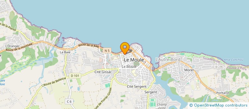 localisation de l'entreprise MONSIEUR REGIS HURTIS à LE MOULE