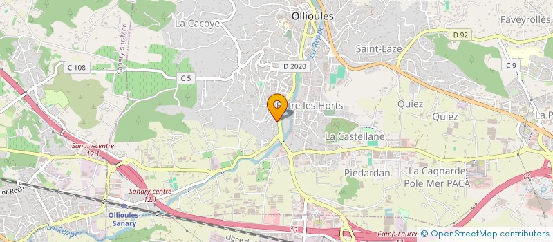 localisation de l'entreprise MONSIEUR REGIS HUTIN  OLLIOULES