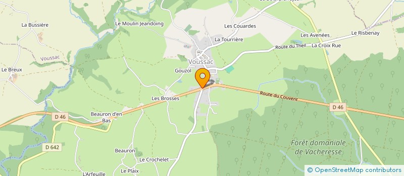 localisation de l'entreprise MONSIEUR REGIS JEAN  VOUSSAC