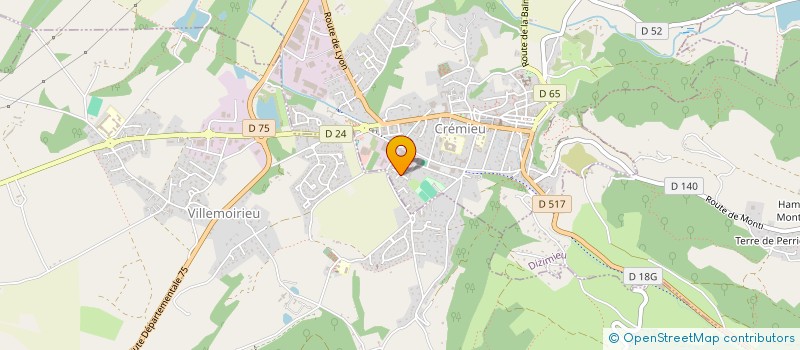 localisation de l'entreprise MONSIEUR REGIS JULIEN MOUTELON  CREMIEU