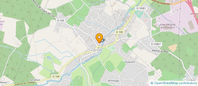 localisation de l'entreprise MONSIEUR REGIS LACOUTURE  LA BREDE