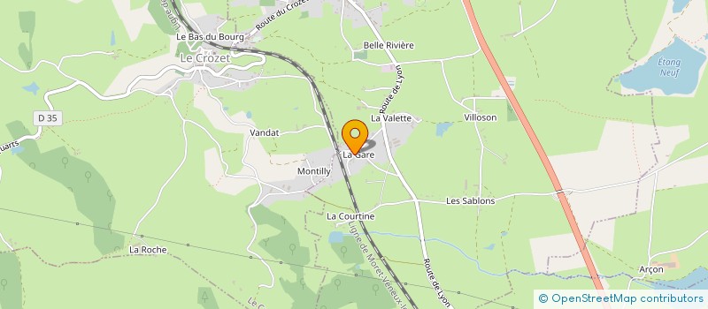 localisation de l'entreprise MONSIEUR REGIS LADRET  LA PACAUDIERE