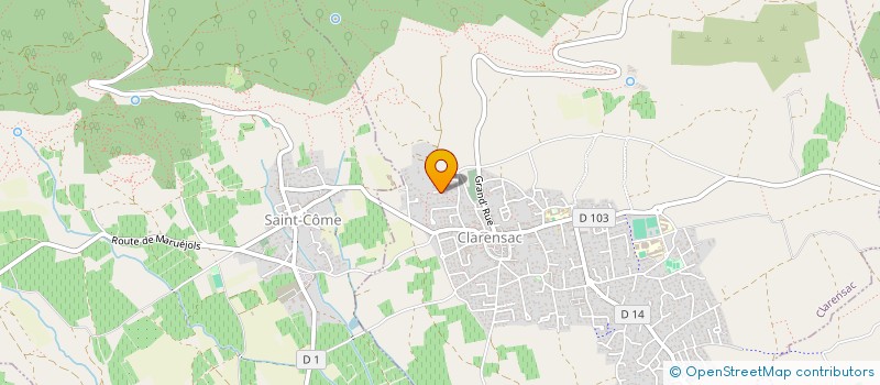 localisation de l'entreprise MONSIEUR REGIS LE BRAS  CLARENSAC