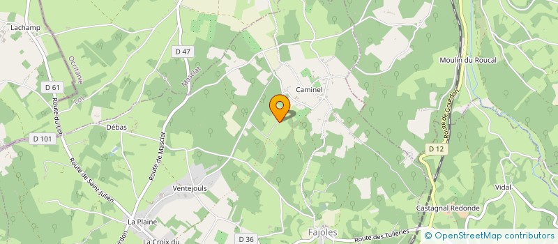 localisation de l'entreprise MONSIEUR REGIS LEROI  FAJOLES