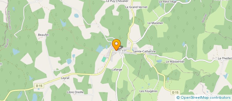 localisation de l'entreprise MONSIEUR REGIS MARCHADIER à MARVAL