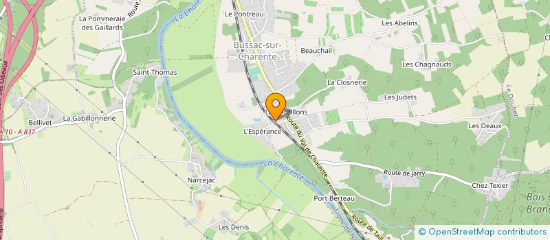 localisation de l'entreprise MONSIEUR REGIS MOREAU à BUSSAC-SUR-CHARENTE