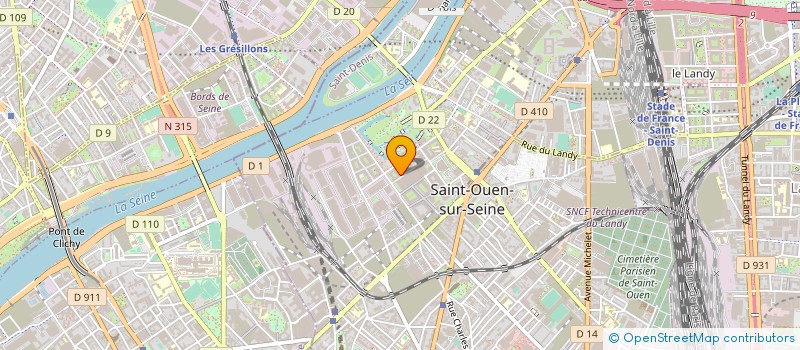 localisation de l'entreprise MONSIEUR REGIS OYER à SAINT-OUEN-SUR-SEINE