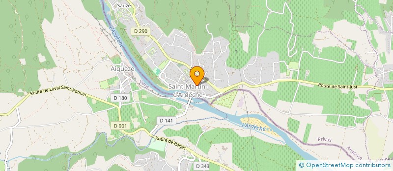 localisation de l'entreprise MONSIEUR REGIS PEDACCINI  SAINT-MARTIN-D'ARDECHE