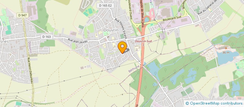 localisation de l'entreprise MONSIEUR REGIS POISSONNIER  DOUVRIN