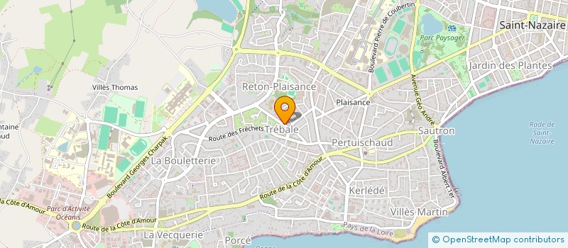 localisation de l'entreprise MONSIEUR REGIS RADIGOIS à SAINT-NAZAIRE