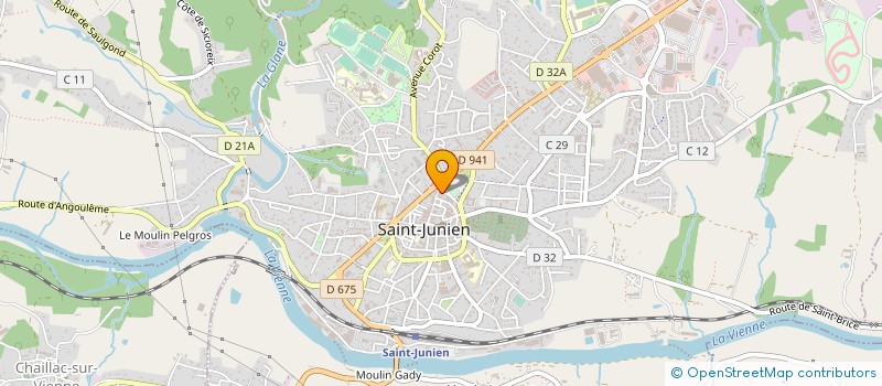 localisation de l'entreprise MONSIEUR REGIS RIVAUD à SAINT-JUNIEN