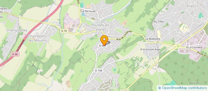 localisation de l'entreprise MONSIEUR REGIS ROUX  POUILLEY LES VIGNES