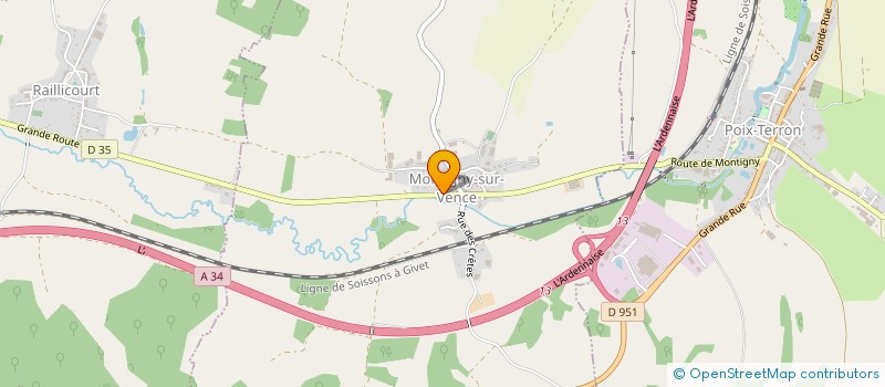 localisation de l'entreprise MONSIEUR REGIS WILLIG  MONTIGNY-SUR-VENCE