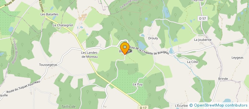 localisation de l'entreprise MONSIEUR REGNER MIEDEMA à COUSSAC-BONNEVAL