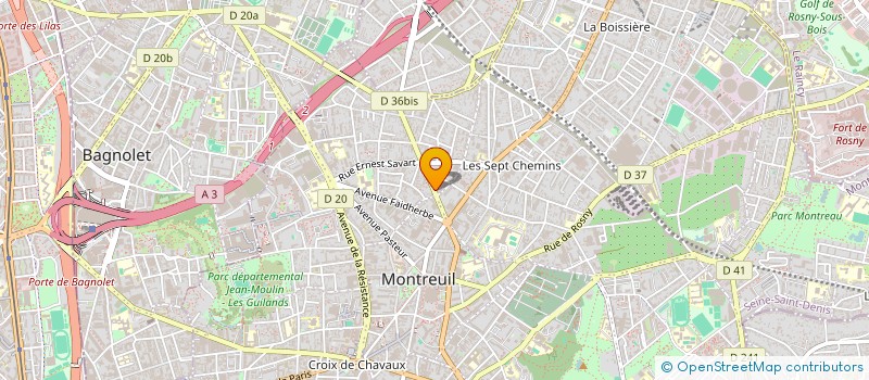 localisation de l'entreprise MONSIEUR REGUEL CASTOR à MONTREUIL