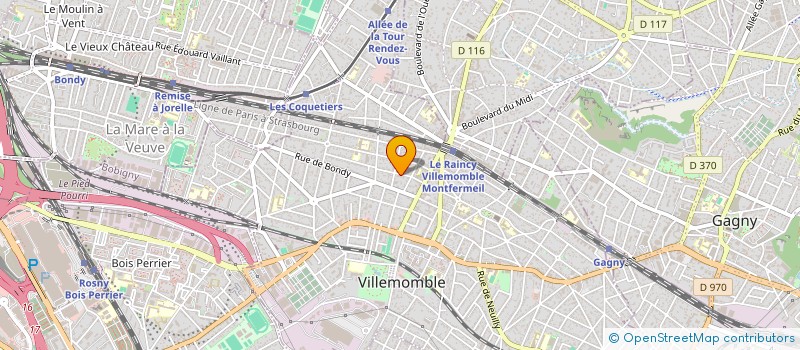 localisation de l'entreprise MONSIEUR REMI BAYET à VILLEMOMBLE
