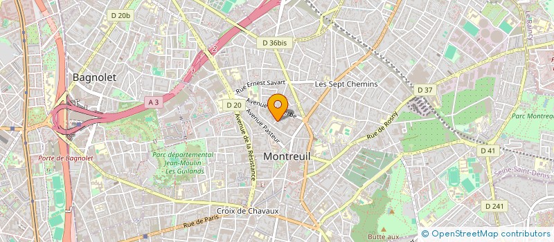 localisation de l'entreprise MONSIEUR REMI BISTOQUET à MONTREUIL