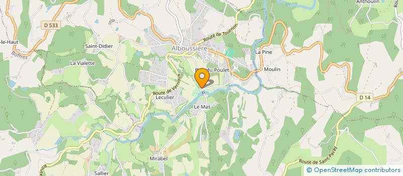 localisation de l'entreprise MONSIEUR REMI BOUVEYRON  ALBOUSSIERE