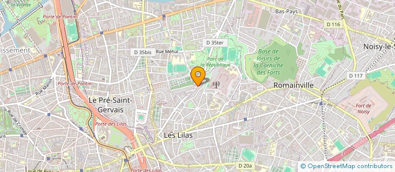 localisation de l'entreprise MONSIEUR REMI COURGEON à LES LILAS