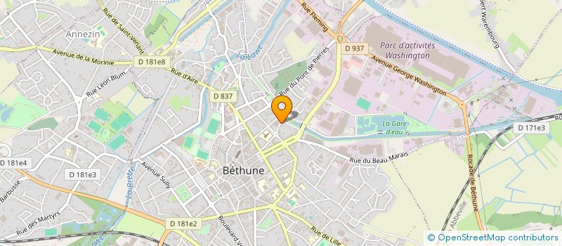 localisation de l'entreprise MONSIEUR REMI DHALLUIN à BETHUNE