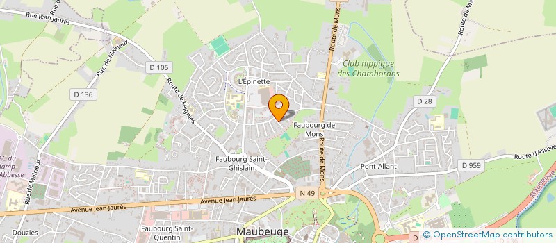 localisation de l'entreprise MONSIEUR REMI DIEU  MAUBEUGE