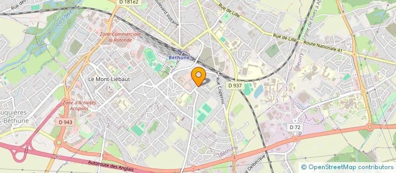 localisation de l'entreprise MONSIEUR REMI DUBOIS  BETHUNE