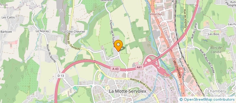 localisation de l'entreprise MONSIEUR REMI GENOULAZ à LA MOTTE-SERVOLEX