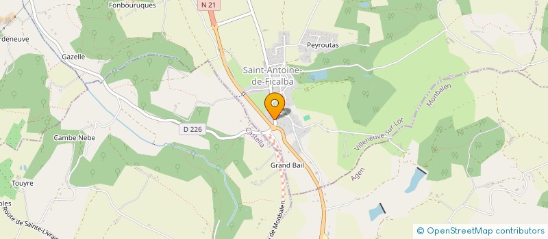 localisation de l'entreprise MONSIEUR REMI GUEZOU  SAINT ANTOINE DE FICALBA