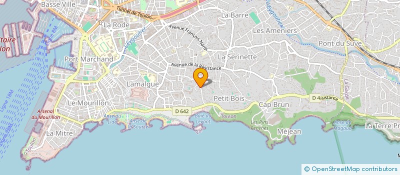 localisation de l'entreprise MONSIEUR REMI KERFRIDIN à TOULON