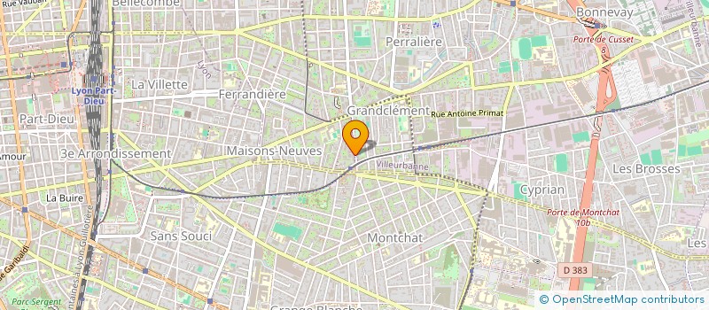 localisation de l'entreprise MONSIEUR REMI LECLERCQ-BLONDEL  VILLEURBANNE