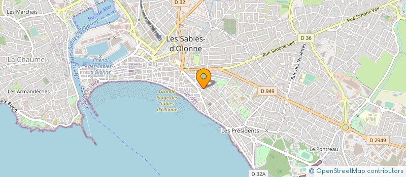 localisation de l'entreprise MONSIEUR REMI LHOMMEAU à LES SABLES D'OLONNE
